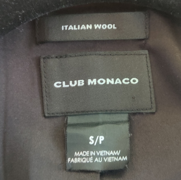 *Club Monaco Franci Tan Wool Pea Coat with Black Trim - Small - Picture 6 of 10